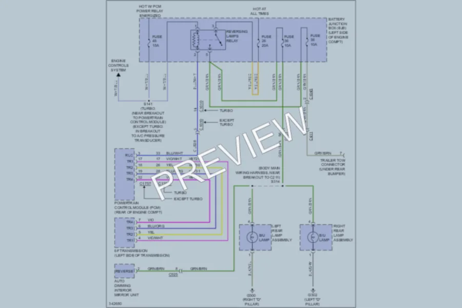 2012 Ford Flex Exterior Lights wiring diagram preview