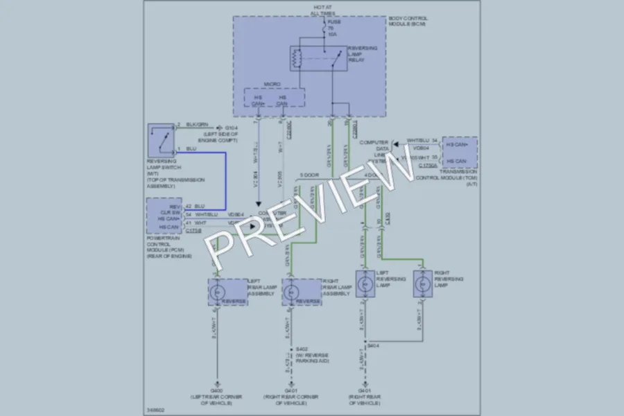 2012 Ford Focus Exterior Lights wiring diagram preview