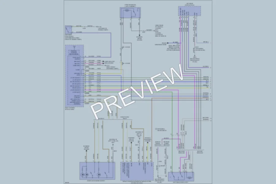 2012 Ford Focus Power Door Locks wiring diagram preview
