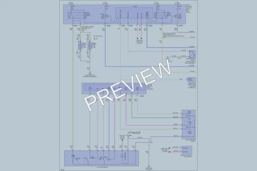 2012 Ford Mustang Headlights wiring diagram preview