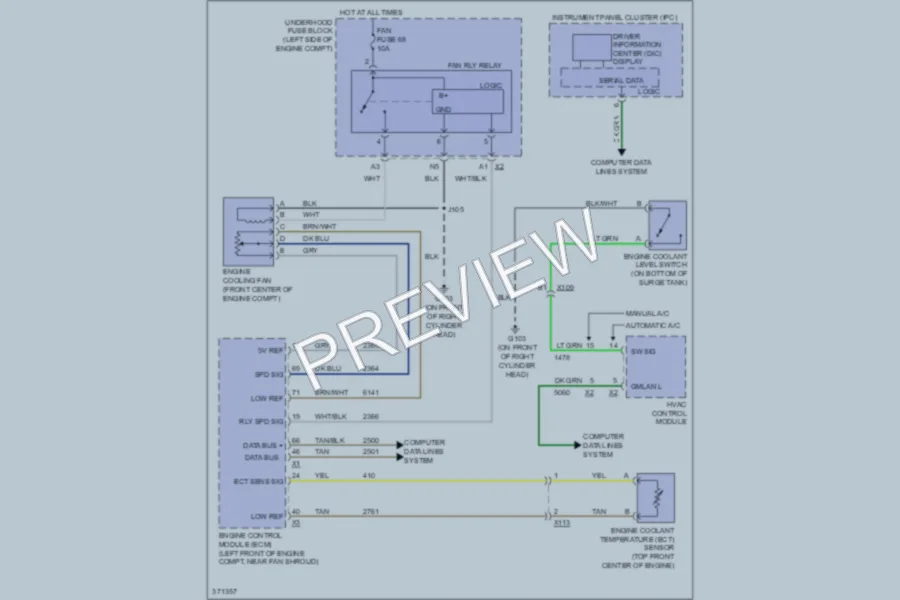 2012 GMC 3500 Hd Cooling Fan wiring diagram preview