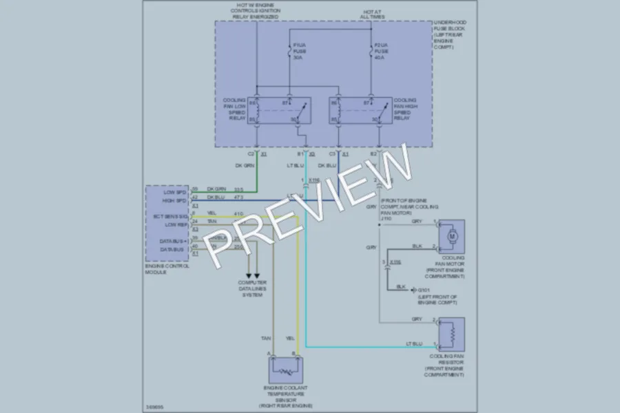 2012 GMC Terrain Cooling Fan wiring diagram preview