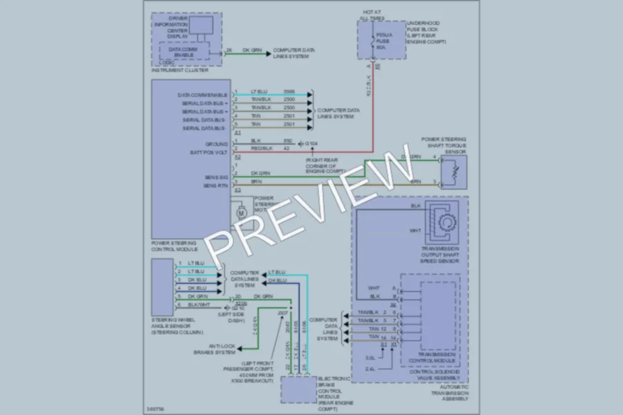 2012 GMC Terrain Electronic Power Steering wiring diagram preview