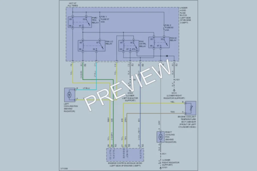 2012 GMC YukonDenali Cooling Fan wiring diagram preview
