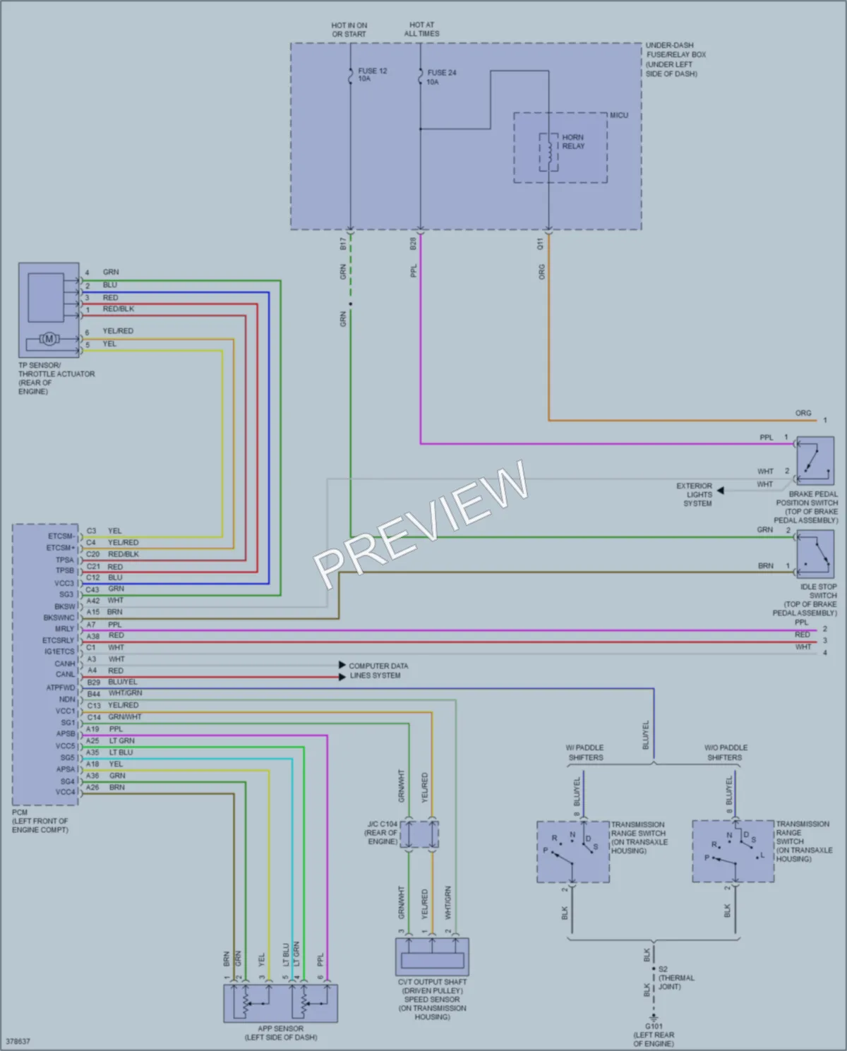 2012 Honda Insight Cruise Control wiring diagram preview