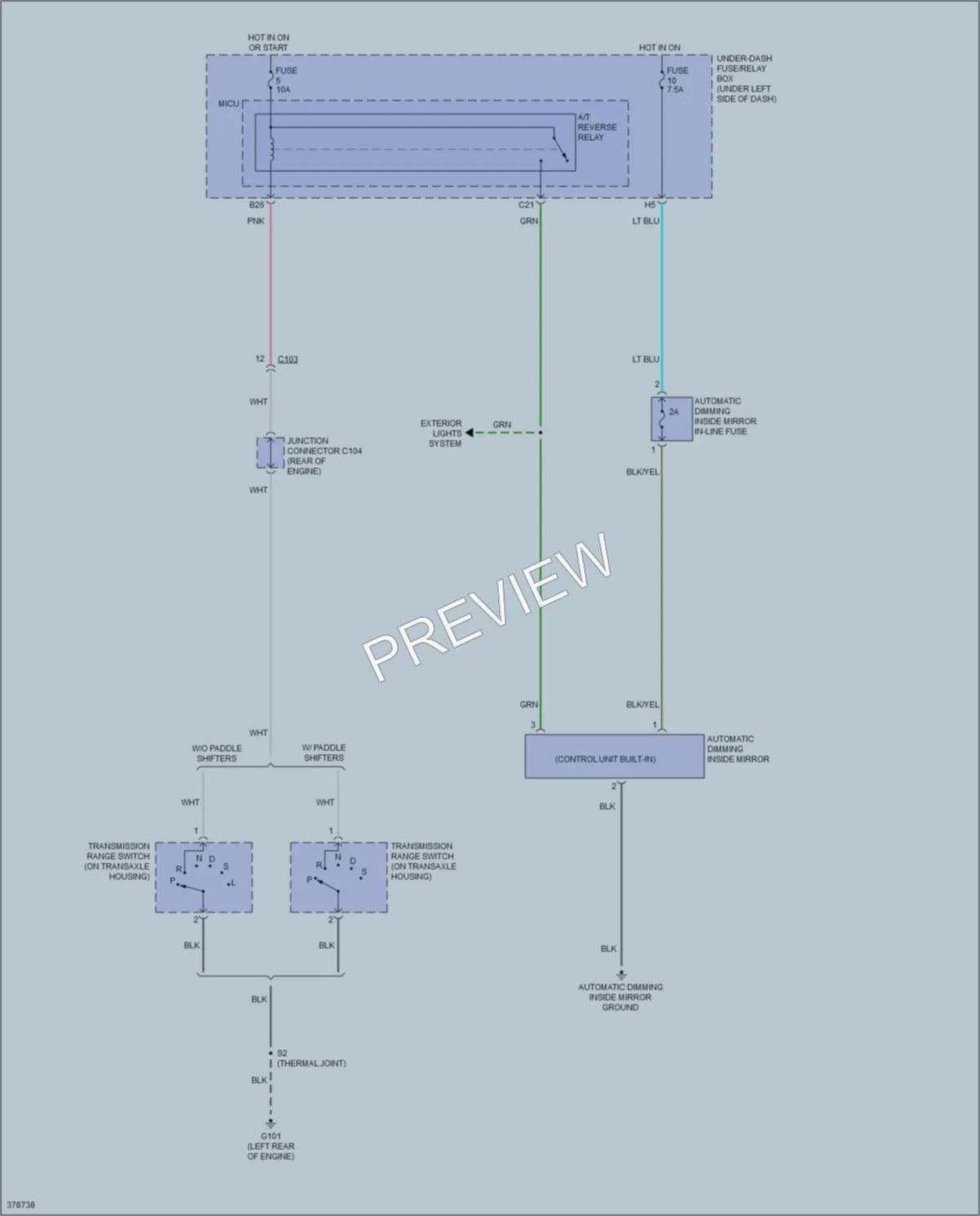 2012 Honda Insight Power Mirrors wiring diagram preview