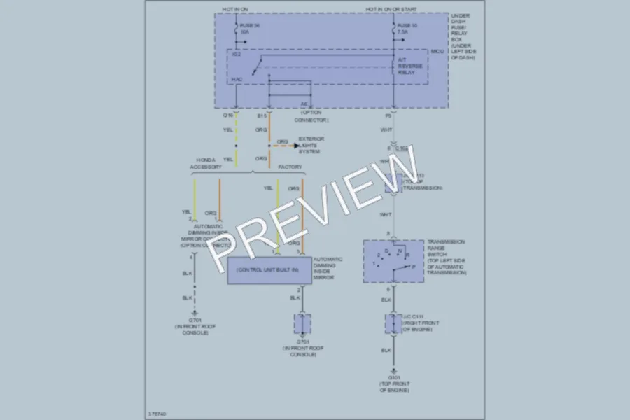 2012 Honda Pilot Power Mirrors wiring diagram preview