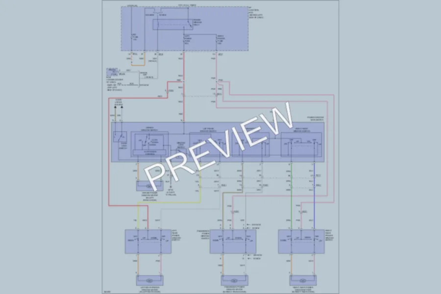 2012 Hyundai Accent Power Windows wiring diagram preview