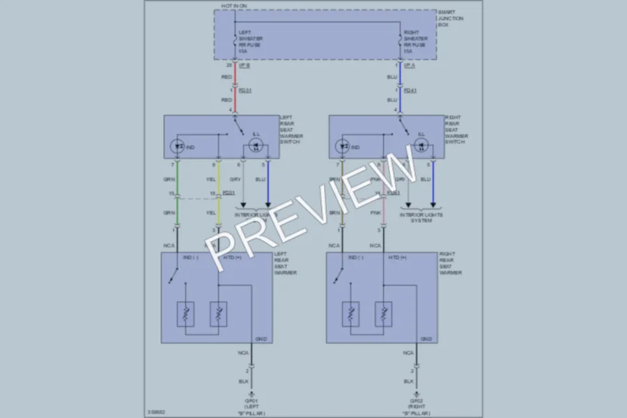 2012 Hyundai Elantra Power Seats wiring diagram preview