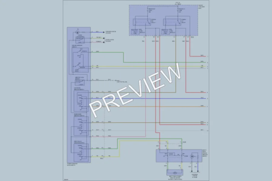 2012 Hyundai Elantra Power Windows wiring diagram preview