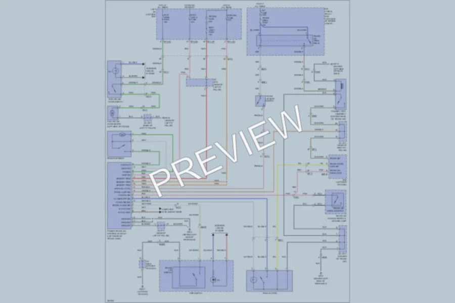 2012 Hyundai Equus Trunk Tailgate Fuel Door wiring diagram preview