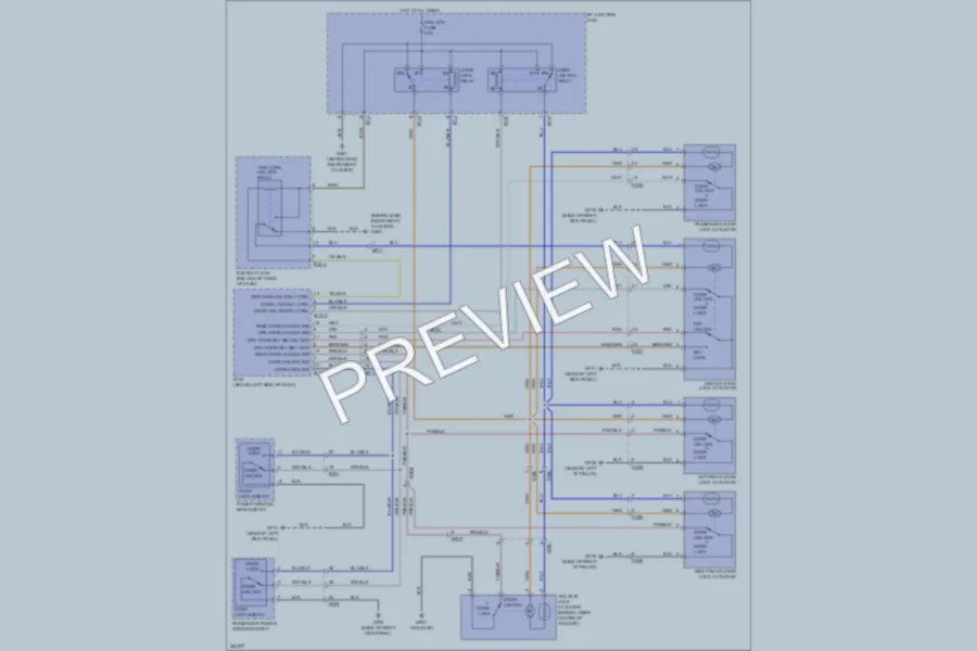 2012 Hyundai SantaFe Power Door Locks wiring diagram preview