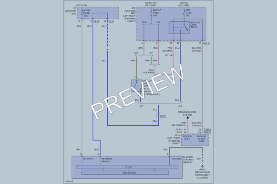 2012 Hyundai SantaFe Power Mirrors wiring diagram preview