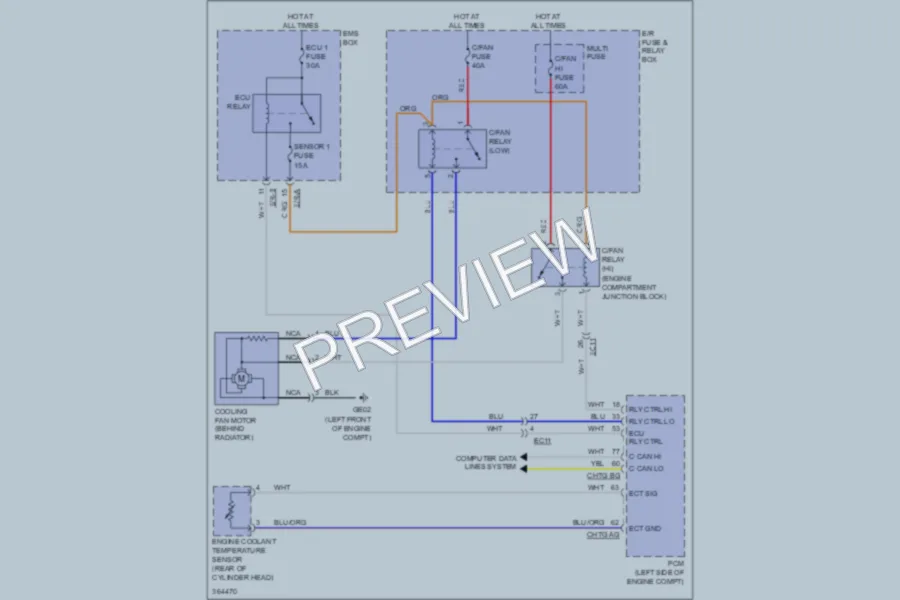 2012 Hyundai Sonata Cooling Fan wiring diagram preview