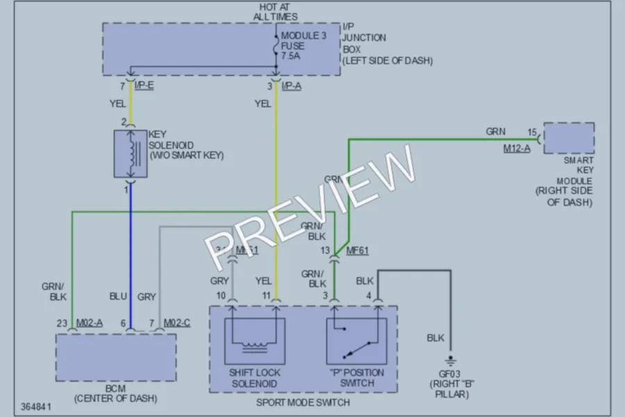 2012 Hyundai Sonata Shift Interlock wiring diagram preview