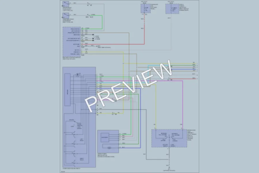2012 Infiniti FX50 Power Windows wiring diagram preview