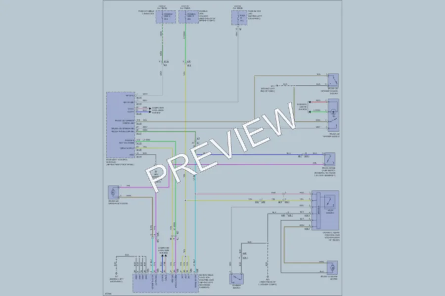 2012 Infiniti G37x Trunk Tailgate Fuel Door wiring diagram preview