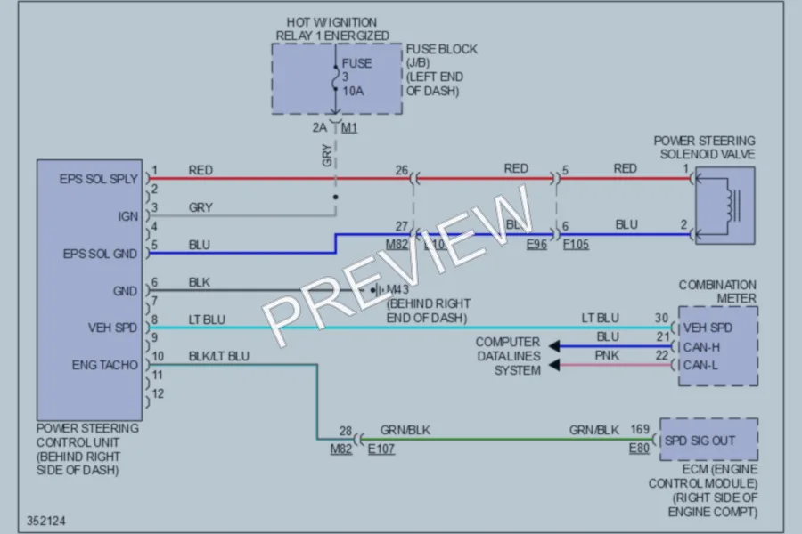 2012 Infiniti QX56 Electronic Power Steering wiring diagram preview