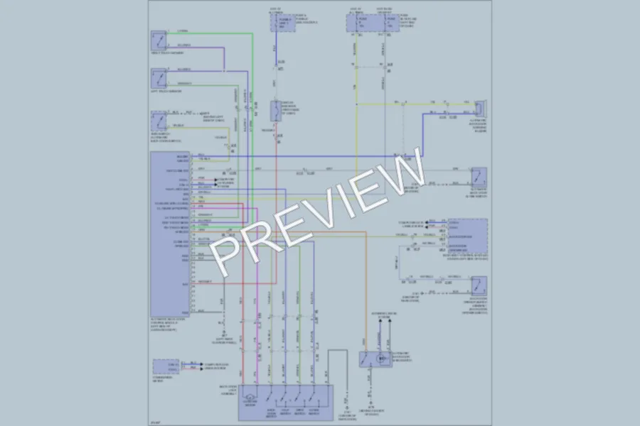 2012 Infiniti QX56 Trunk Tailgate Fuel Door wiring diagram preview