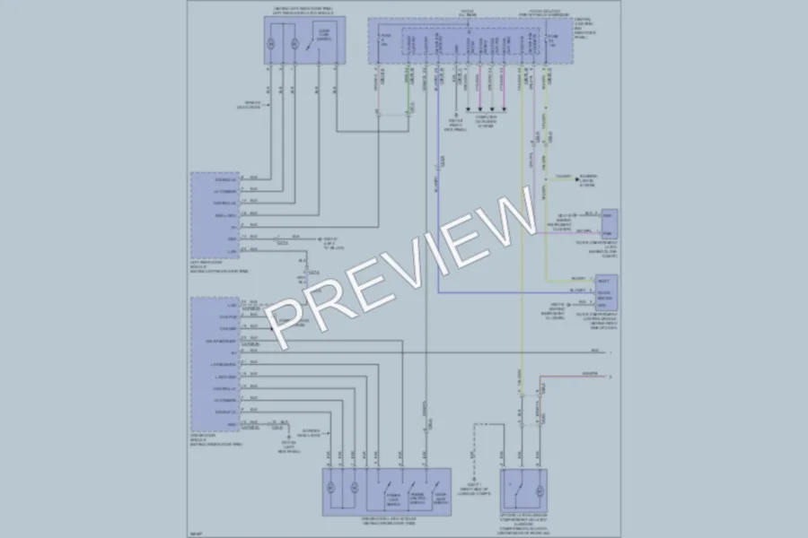 2012 Jaguar XF Power Door Locks wiring diagram preview