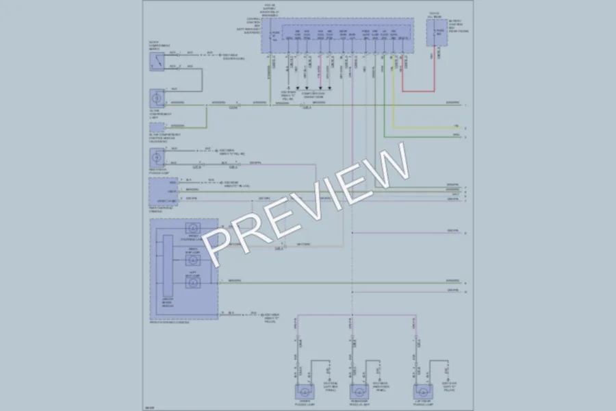 2012 Jaguar XJ Interior Lights wiring diagram preview