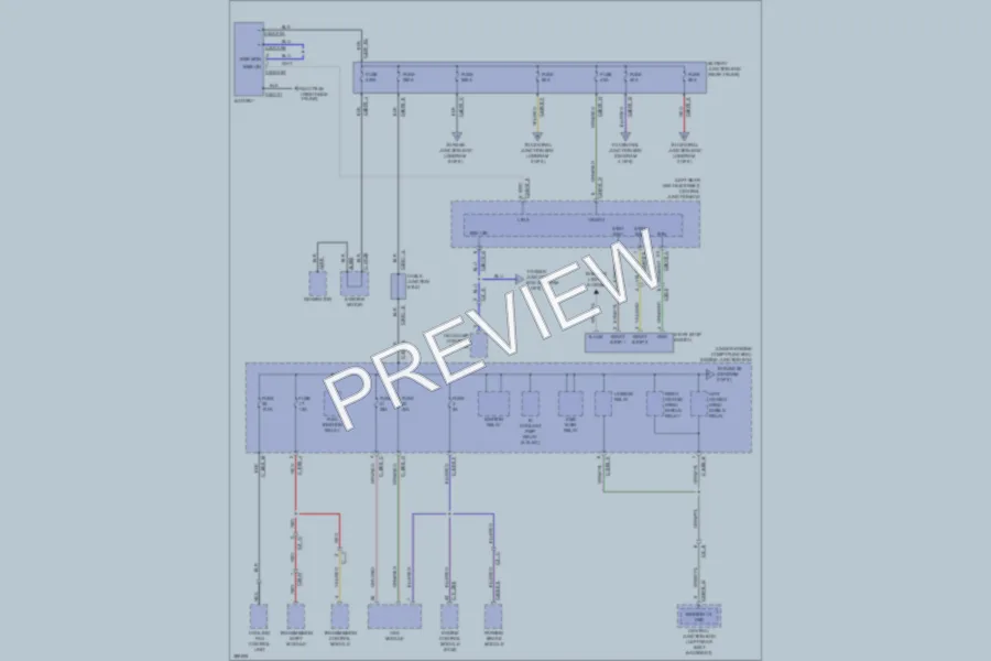2012 Jaguar XJ Power Distribution wiring diagram preview