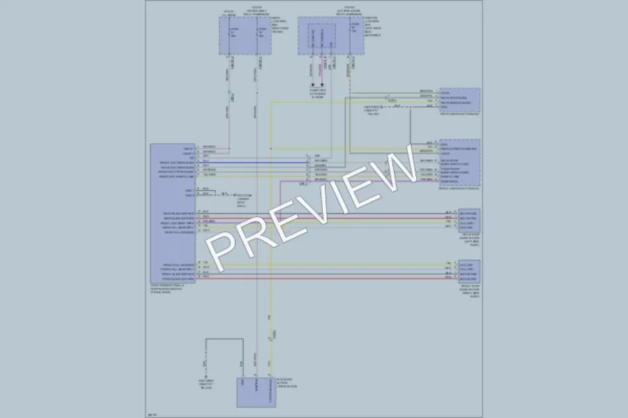 2012 Jaguar XJ Power Top Sunroof wiring diagram preview
