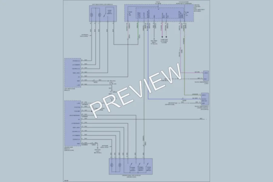 2012 Jaguar XJLSupercharged Power Door Locks wiring diagram preview