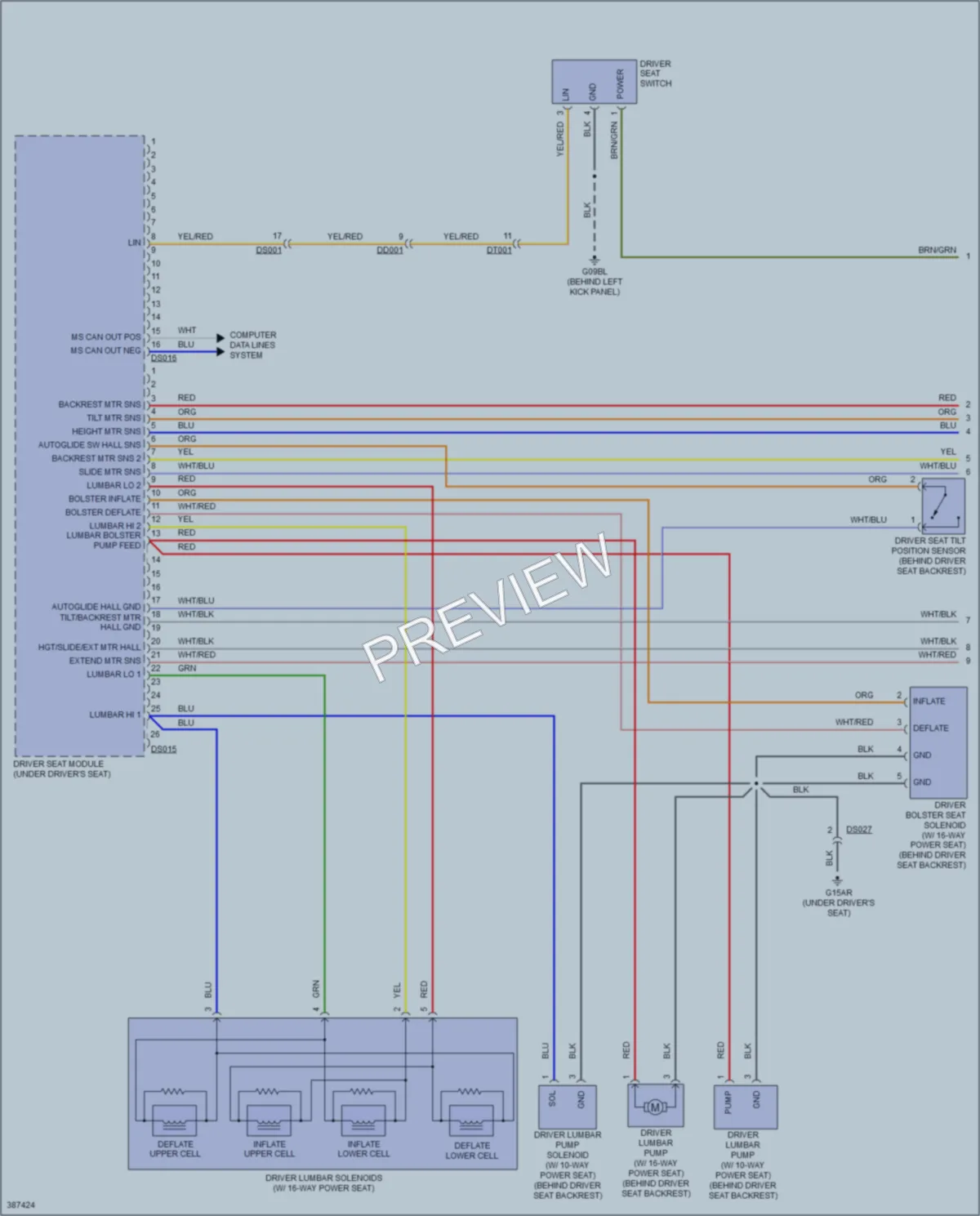 2012 Jaguar XKR Memory Systems wiring diagram preview