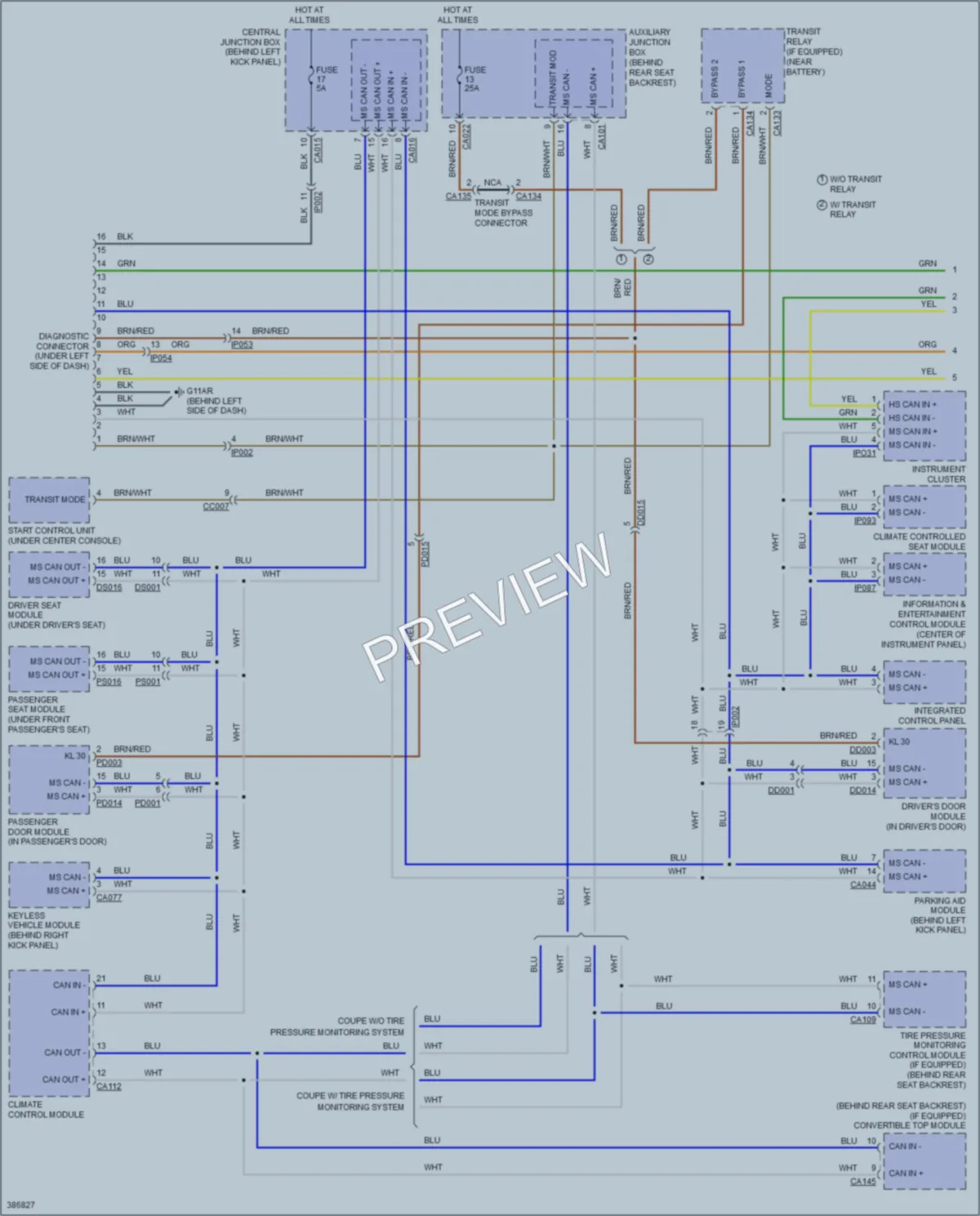 2012 Jaguar XKRS Computer Data Lines wiring diagram preview