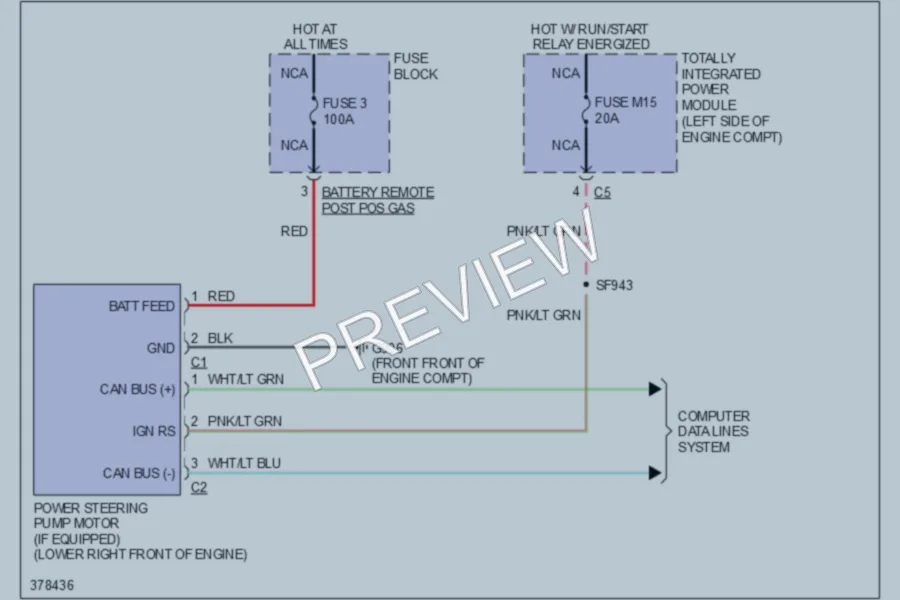 2012 Jeep GrandCherokee Electronic Power Steering wiring diagram preview