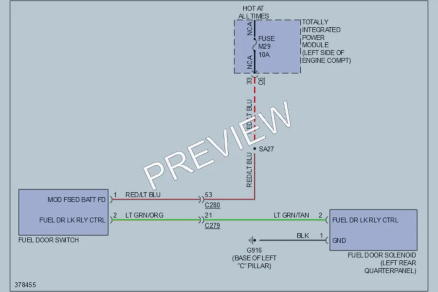 2012 Jeep GrandCherokee Trunk Tailgate Fuel Door wiring diagram preview