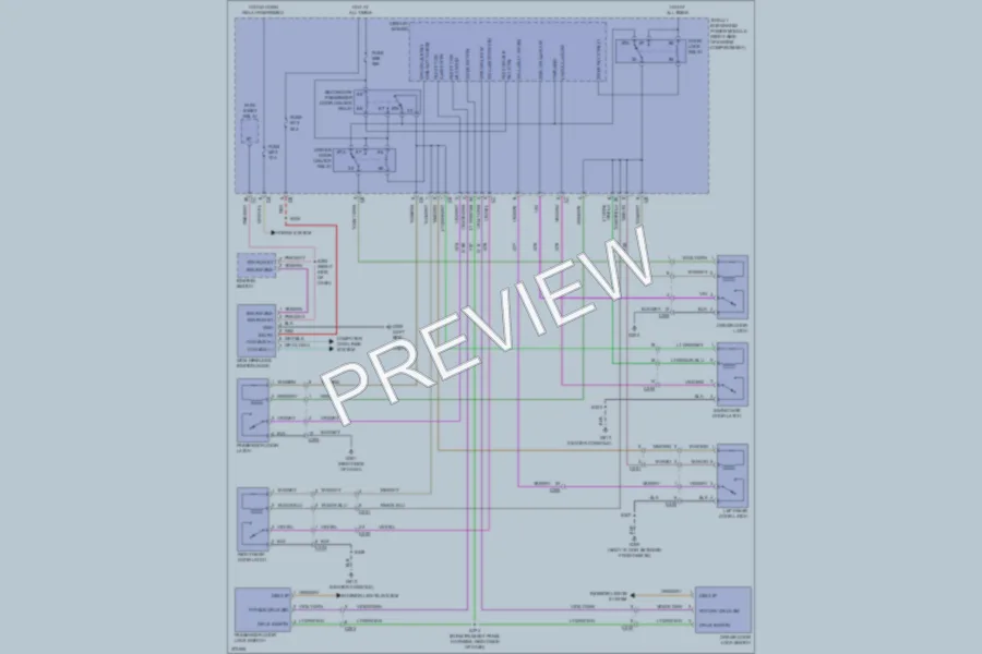 2012 Jeep Wrangler Power Door Locks wiring diagram preview