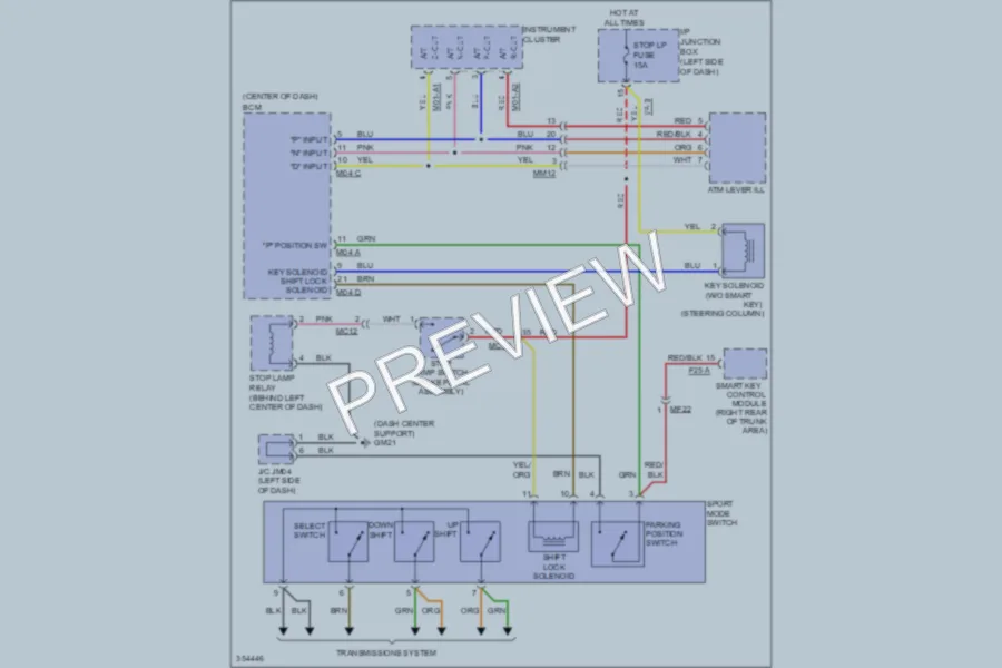 2012 Kia Forte Shift Interlock wiring diagram preview