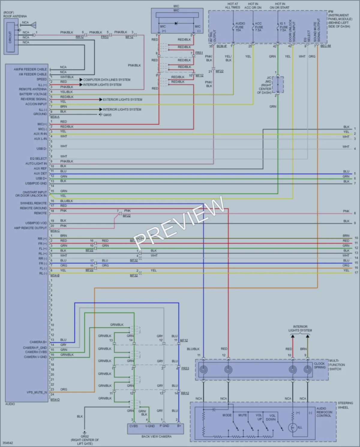 2012 Kia Sedona Navigation wiring diagram preview