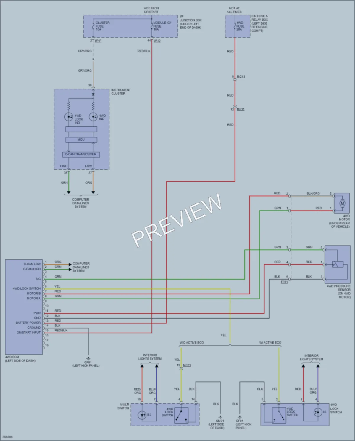 2012 Kia Sportage Transmission wiring diagram preview