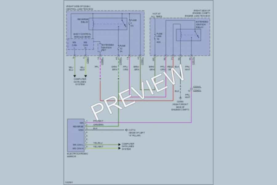 2012 LandRover LR4 Power Mirrors wiring diagram preview