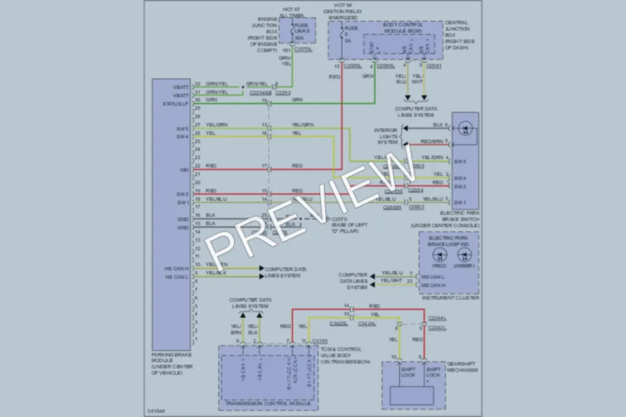 2012 LandRover LR4 Shift Interlock wiring diagram preview