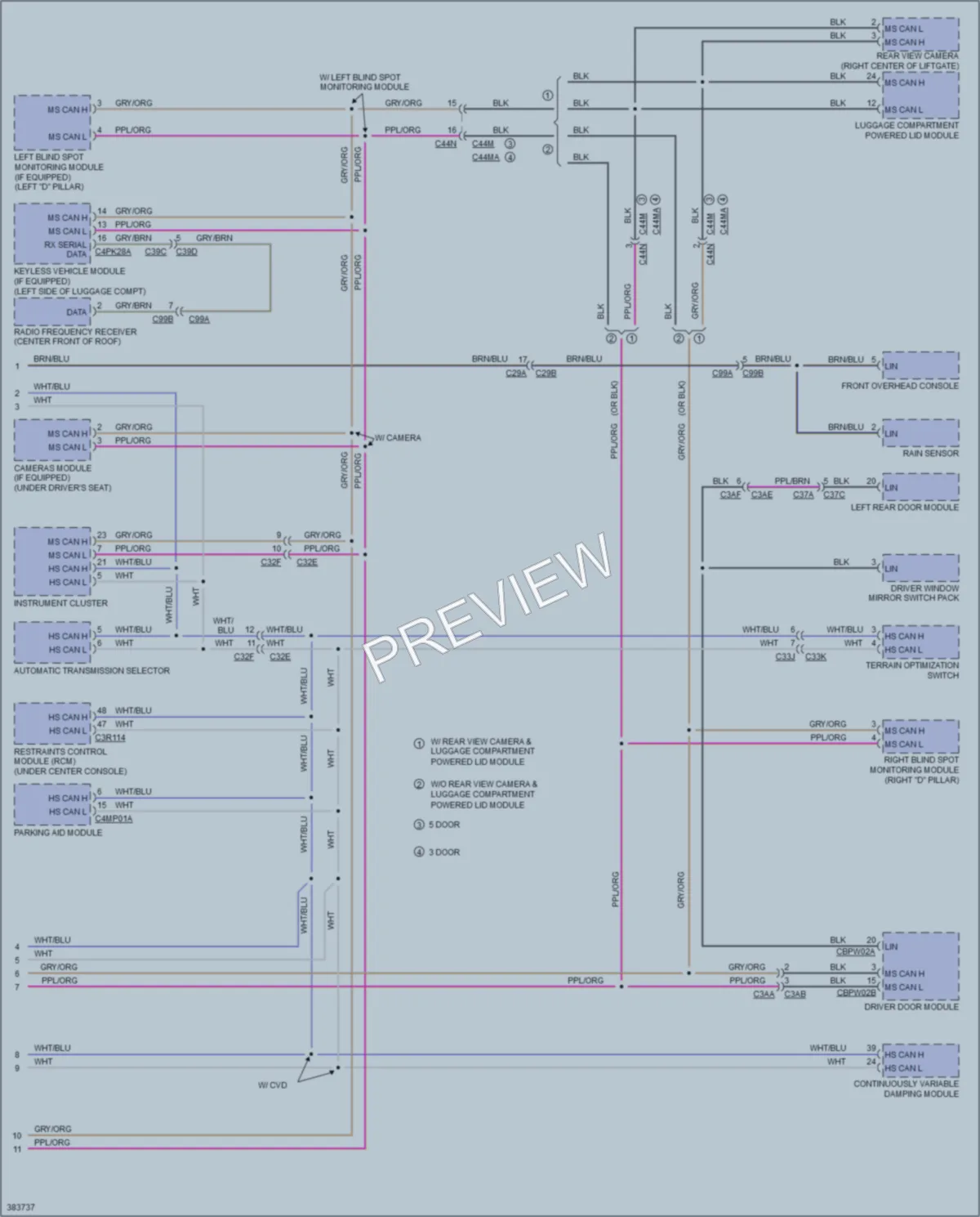 2012 LandRover RangeRoverEvoque Computer Data Lines wiring diagram preview