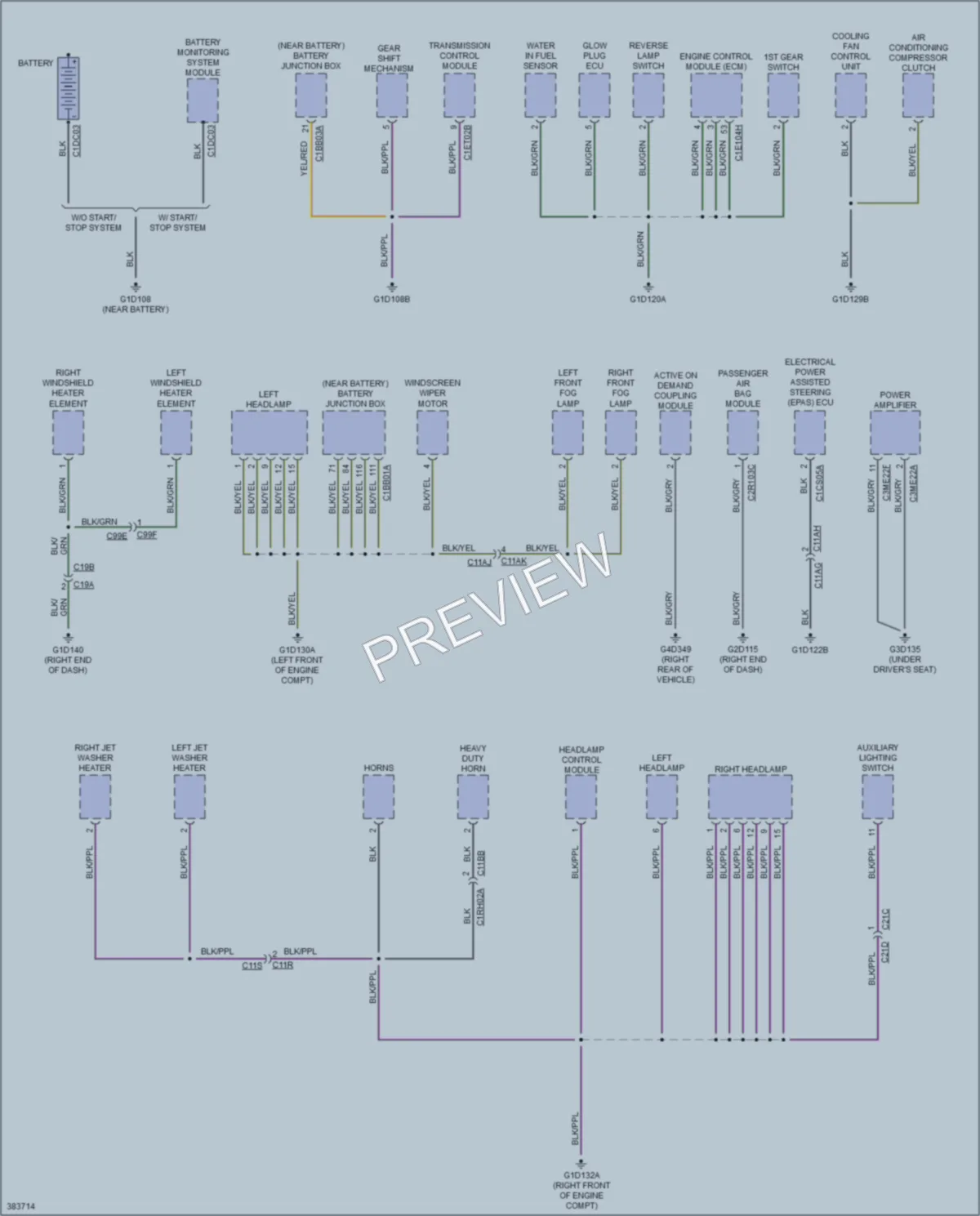 2012 LandRover RangeRoverEvoque Ground Distribution wiring diagram preview