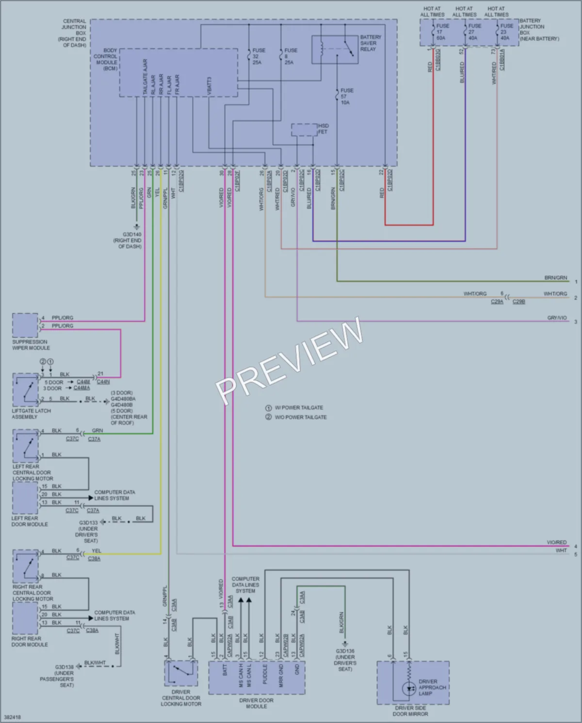 2012 LandRover RangeRoverEvoque Interior Lights wiring diagram preview