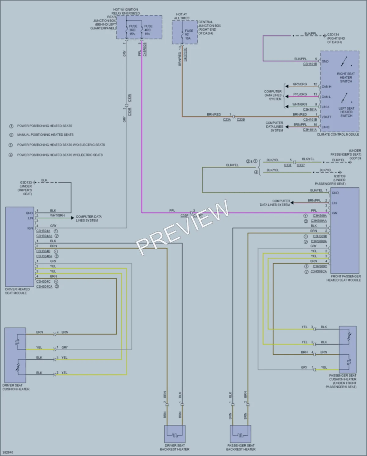 2012 LandRover RangeRoverEvoque Power Seats wiring diagram preview