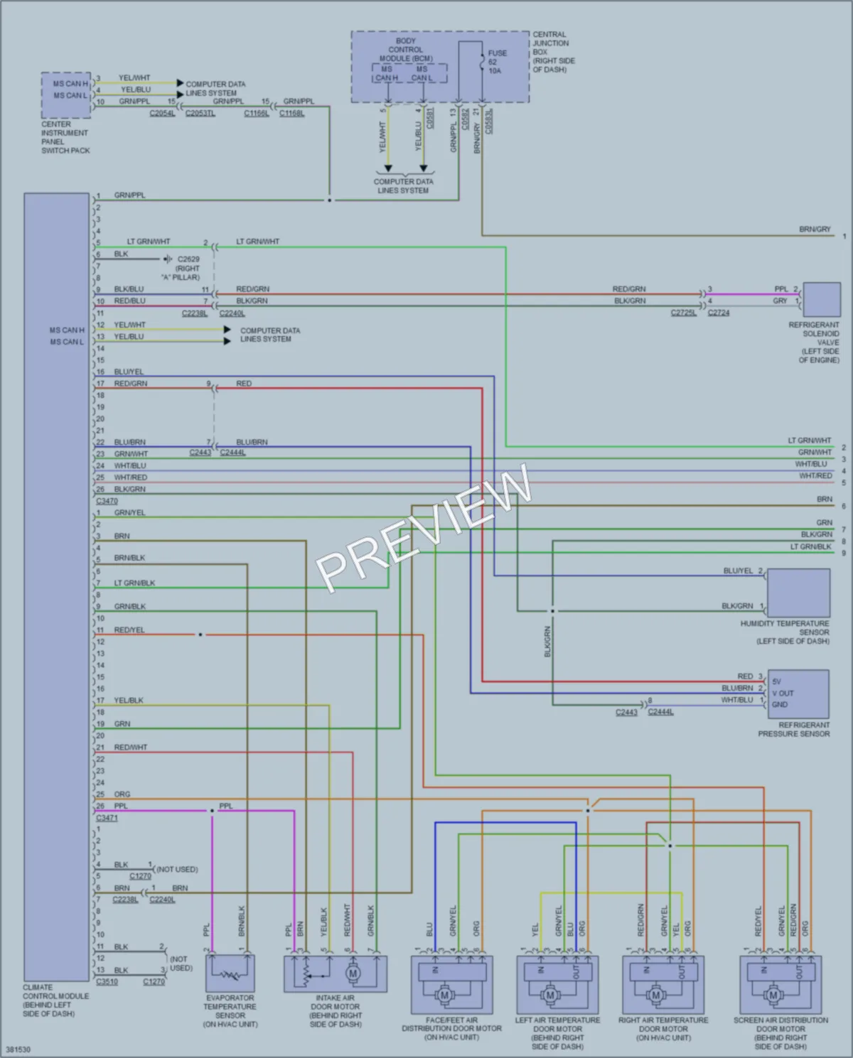 2012 LandRover RangeRoverSport Air Conditioning wiring diagram preview