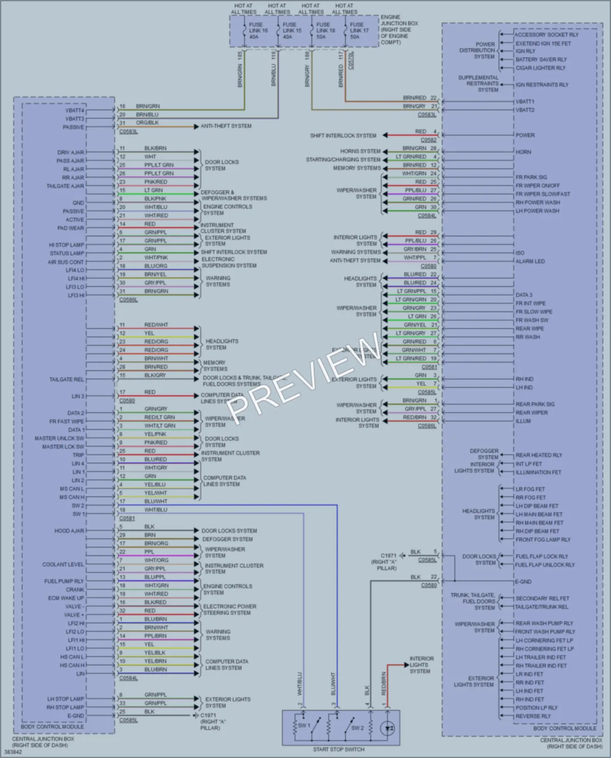 2012 LandRover RangeRoverSport Body Control Modules wiring diagram preview