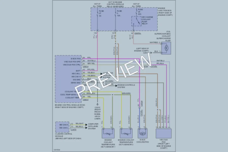 2012 LandRover RangeRoverSport Cooling Fan wiring diagram preview