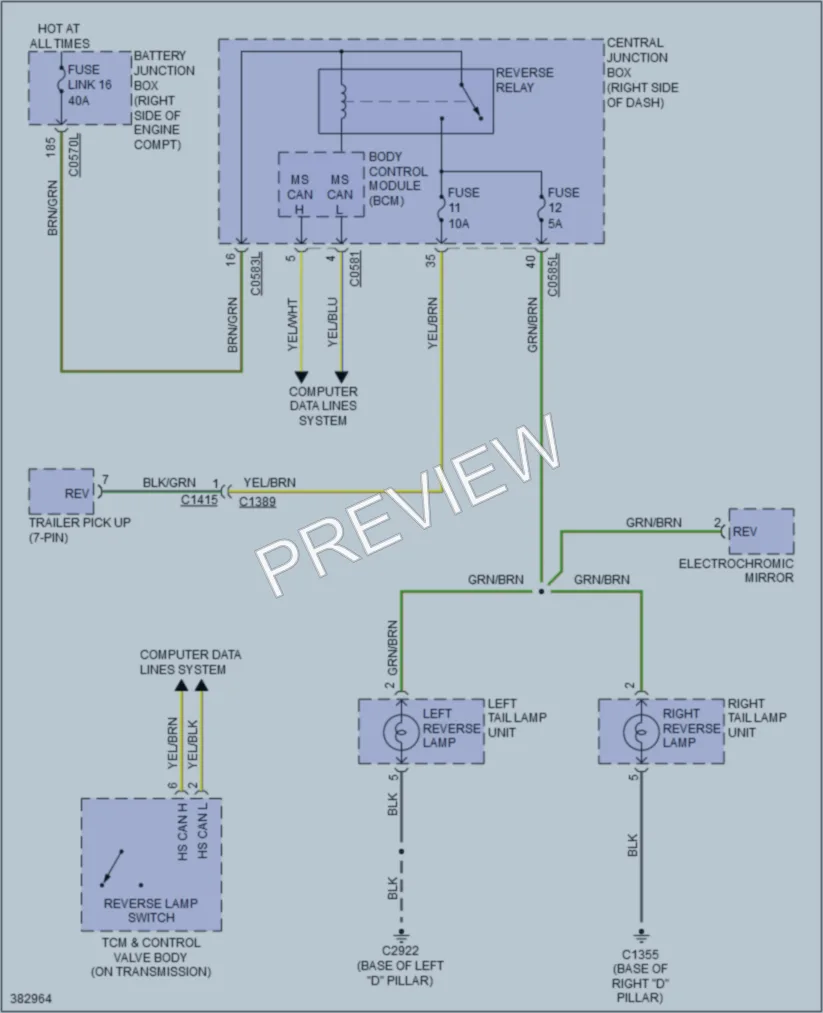 2012 LandRover RangeRoverSport Exterior Lights wiring diagram preview