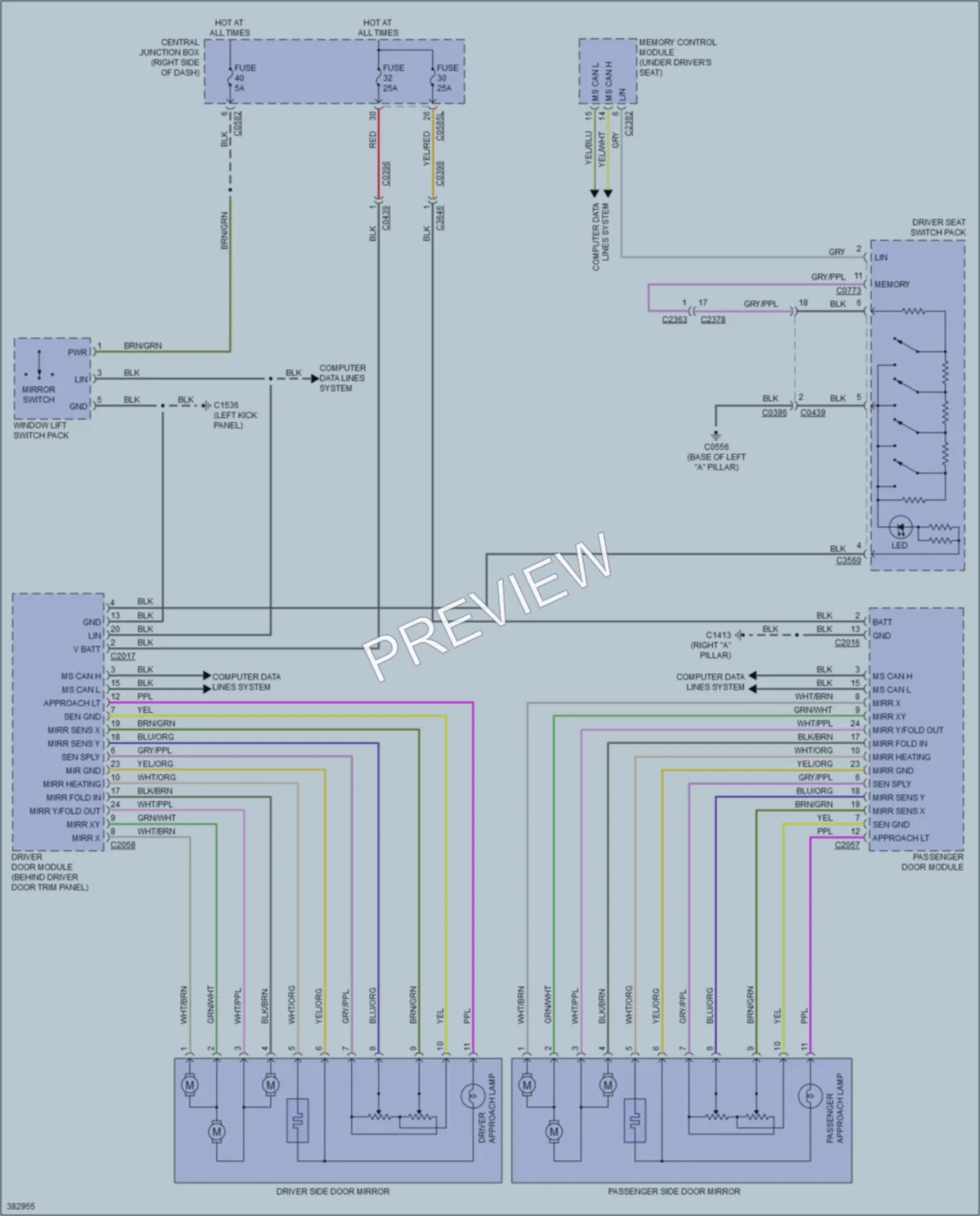2012 LandRover RangeRoverSport Memory Systems wiring diagram preview