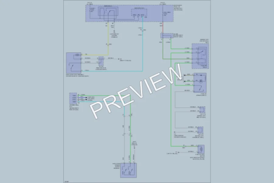 2012 Lexus CT200h Trunk Tailgate Fuel Door wiring diagram preview