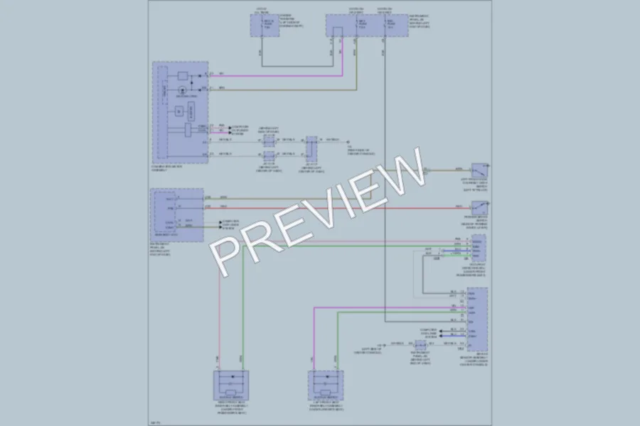 2012 Lexus CT200h Warning Systems wiring diagram preview