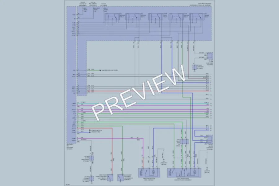 2012 Lexus GX460 Power Door Locks wiring diagram preview